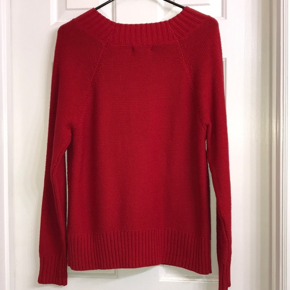 Chaps Red Cable Knit Sweater - Picture 2 of 3